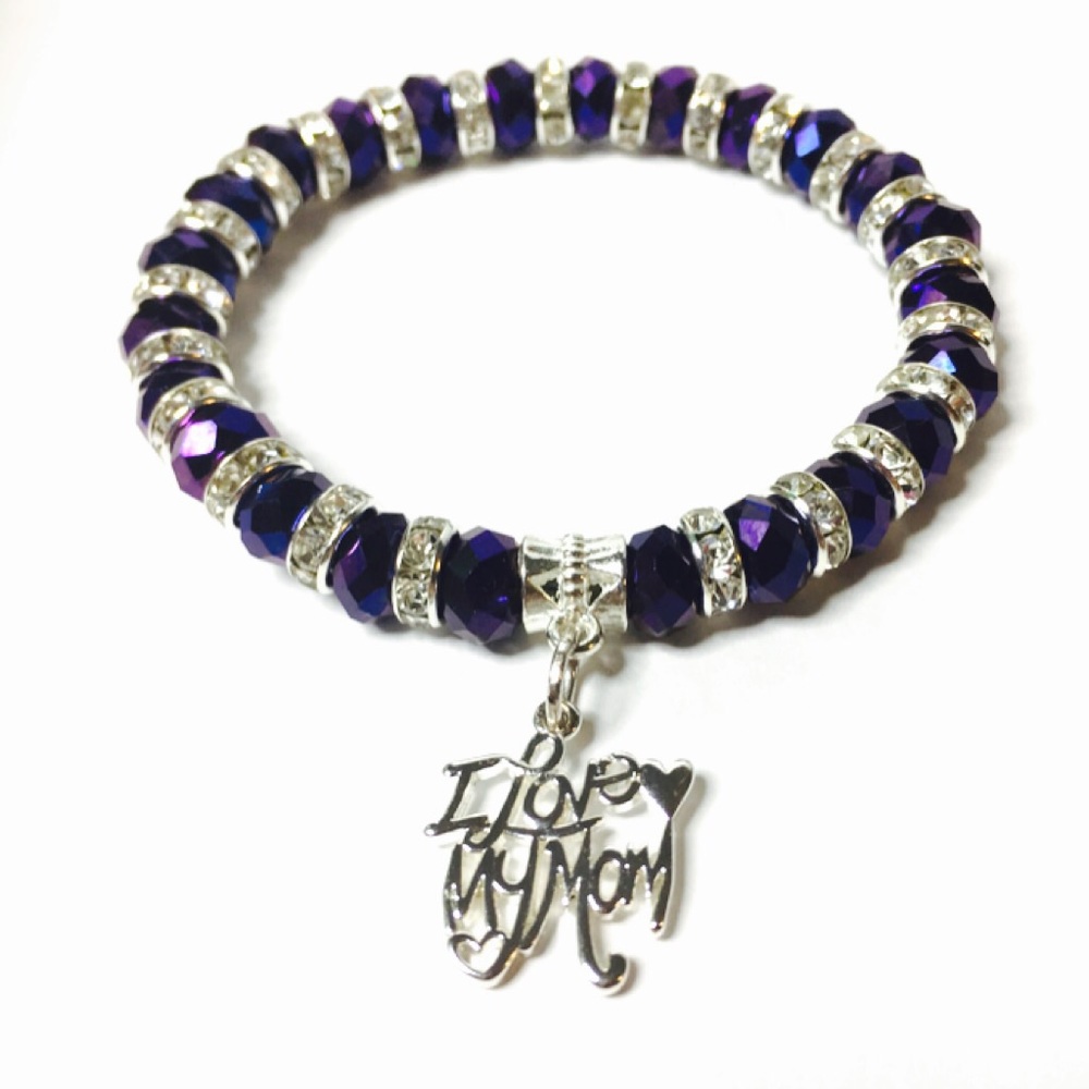 💕 NWT Mom Quote Purple Artisan Bracelet Gift